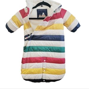 Infant Winter Coat (0-6M) baby Winter Bunting Hudson’s Bay HBC Stripes